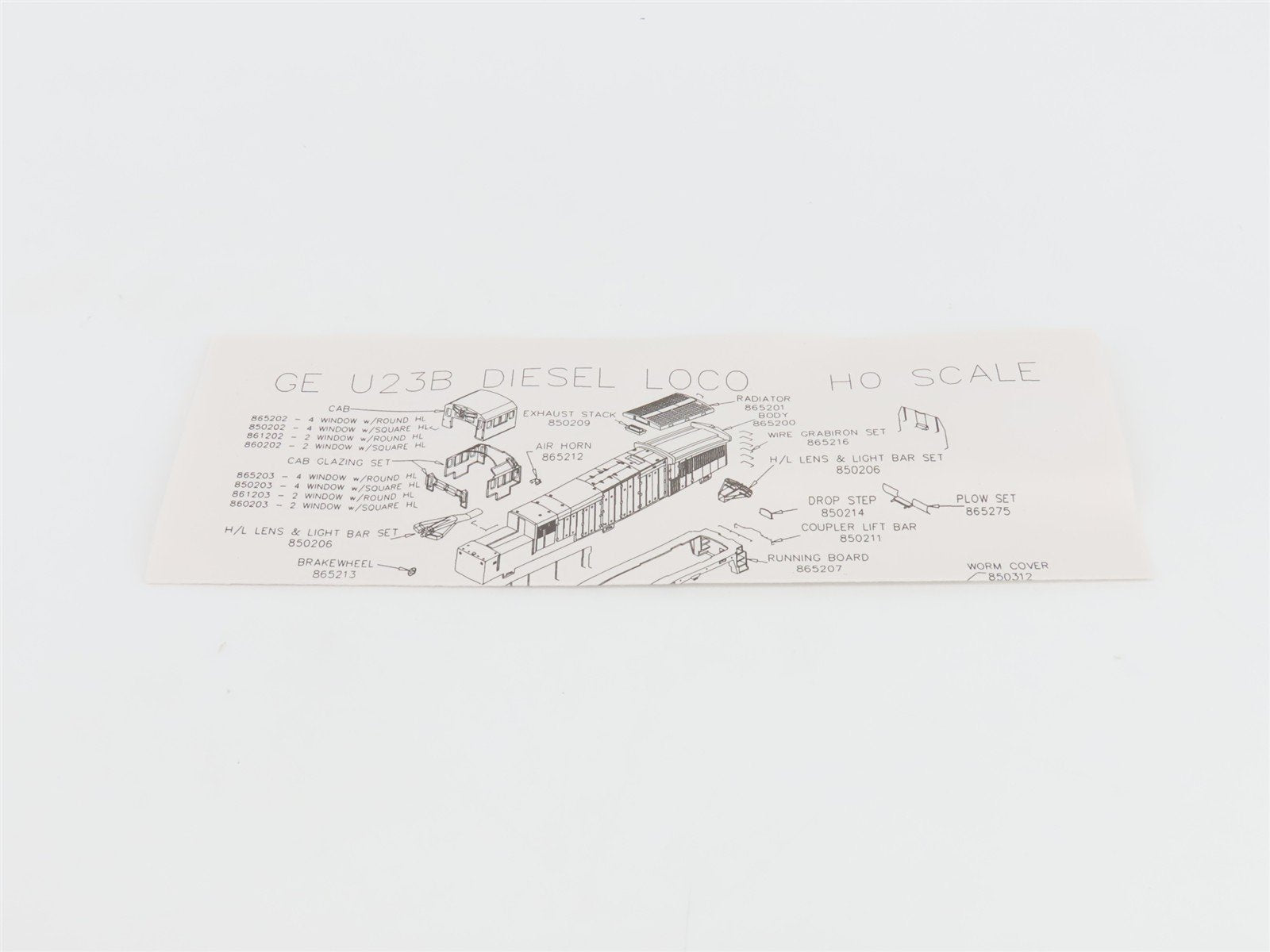 HO Atlas 8274 CSX MofW Maintenance of Way Orange U23B Diesel #9554 - DCC Ready