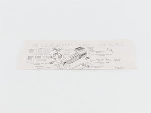 HO Atlas 8274 CSX MofW Maintenance of Way Orange U23B Diesel #9554 - DCC Ready