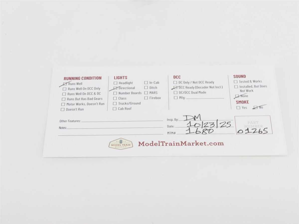 HO Atlas 8274 CSX MofW Maintenance of Way Orange U23B Diesel #9554 - DCC Ready