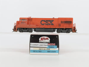 HO Scale Atlas 8670 CSX MofW Orange GE U23B Diesel #9551 - Custom & Weathered