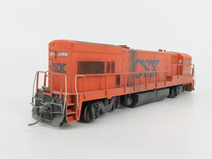 HO Scale Atlas 8670 CSX MofW Orange GE U23B Diesel #9551 - Custom & Weathered