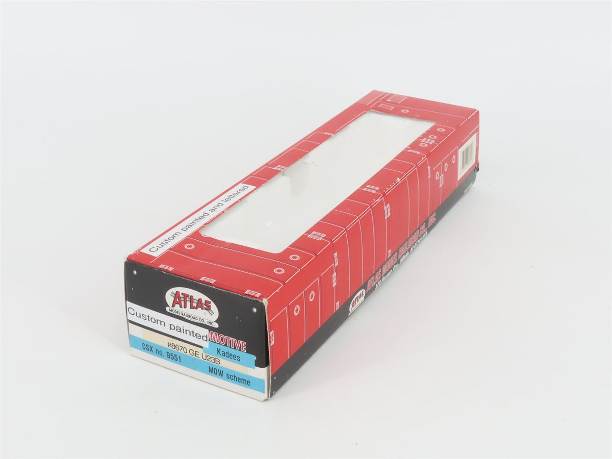 HO Scale Atlas 8670 CSX MofW Orange GE U23B Diesel #9551 - Custom &amp; Weathered