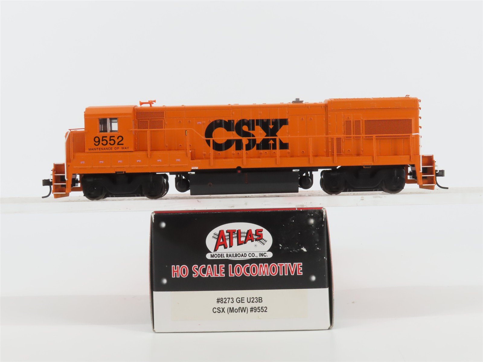 HO Atlas 8273 CSX MofW Maintenance of Way Orange U23B Diesel #9552 - DCC Ready