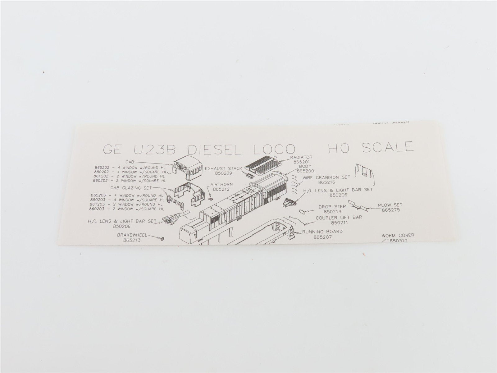 HO Atlas 8273 CSX MofW Maintenance of Way Orange U23B Diesel #9552 - DCC Ready