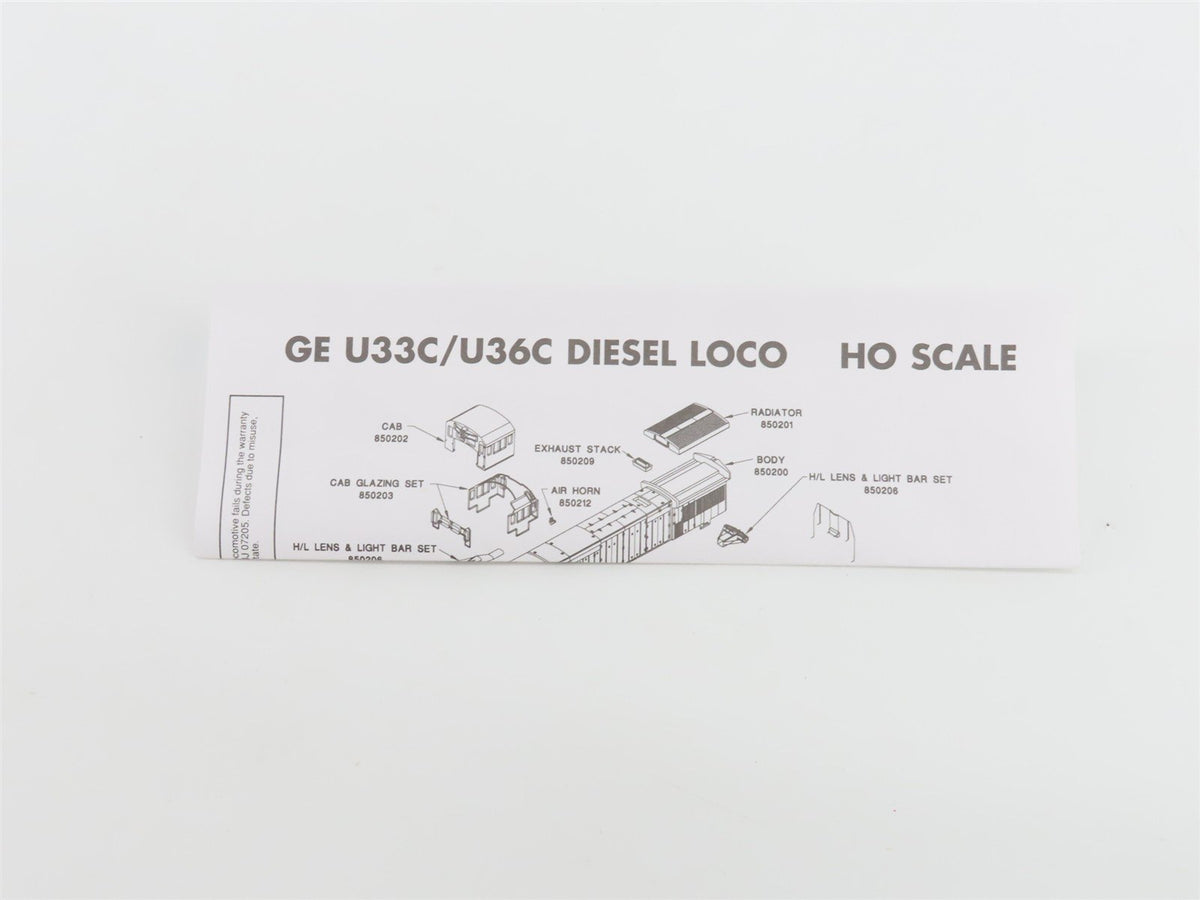 HO Scale Atlas 8534 PC Penn Central GE U33C Diesel #6549 - DCC Ready