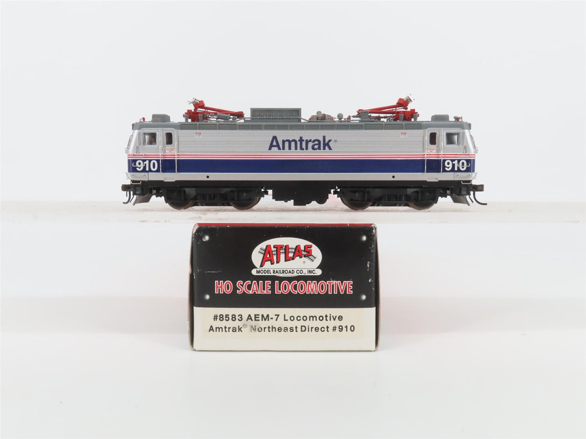 HO Atlas 8583 AMTK Amtrak Northeast Direct AEM-7 Electric #910 - DCC Ready