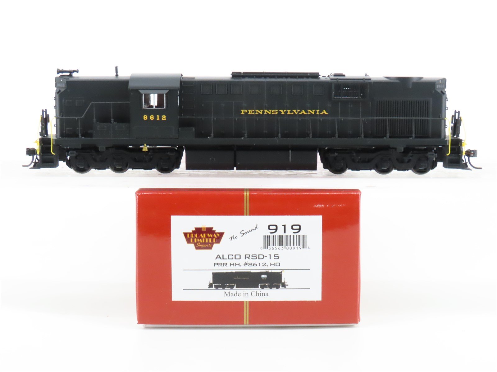 HO Scale Broadway Limited BLI 919 PRR Pennsylvania RSD15 Diesel Loco #8612