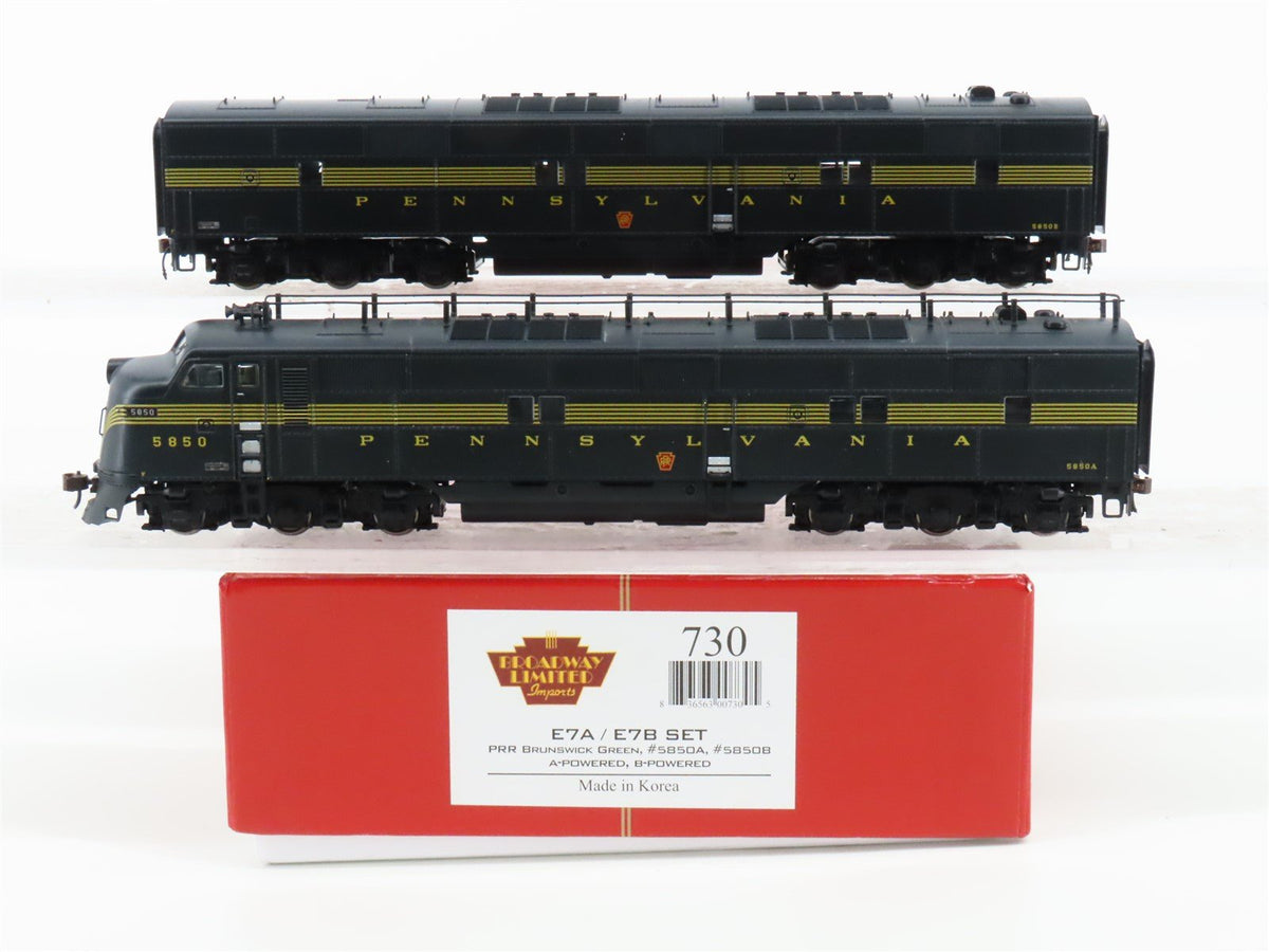 HO Scale Broadway Limited BLI 730 PRR Pennsylvania E7 A/B Diesel Loco Set wDCC