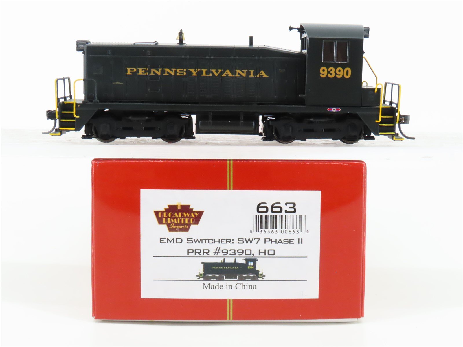 HO Scale Broadway Limited BLI 663 PRR Pennsylvania SW7 Diesel #9390 wDCC & Sound