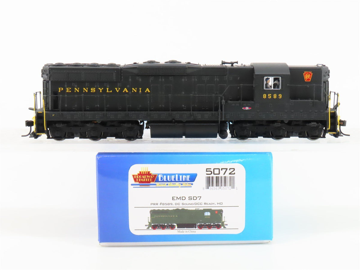 HO Broadway Limited BLI Blueline 5072 PRR SD7 Diesel #8589 - DCC Ready wSound