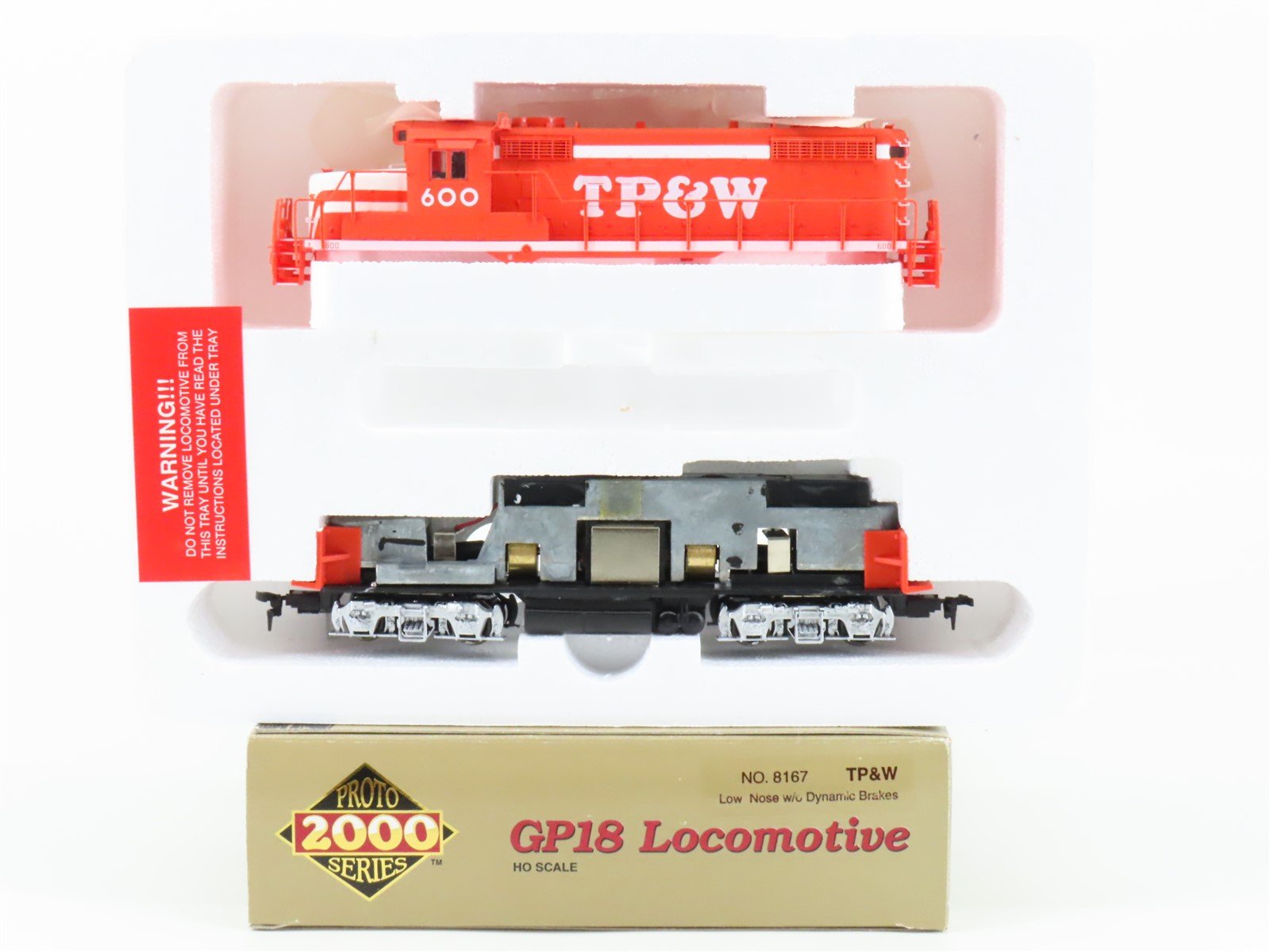 HO Scale Proto 2000 8167 TP&W Toledo Peoria & Western GP18 Diesel #600 BAD GEARS