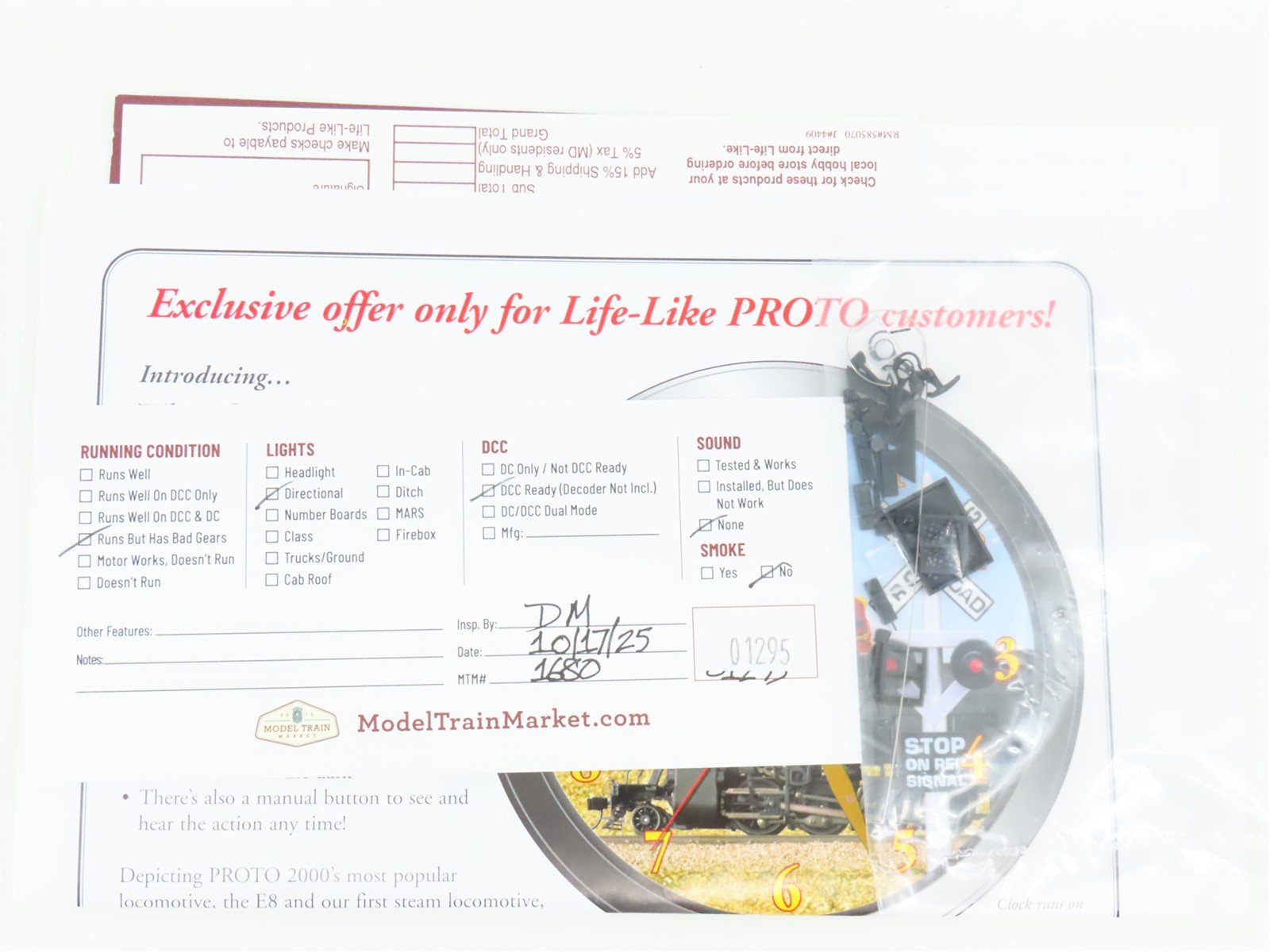 HO Scale Proto 2000 23566 PRR Pennsylvania GP7 Diesel Locomotive #8799 BAD GEARS