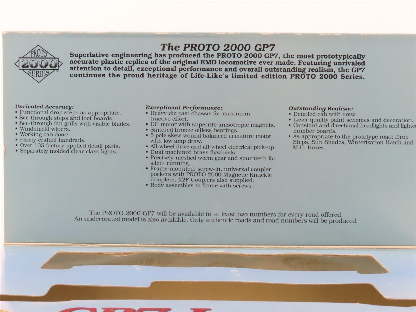 HO Scale Proto 2000 23565 PRR Pennsylvania GP7 Diesel Locomotive #8804 BAD GEARS