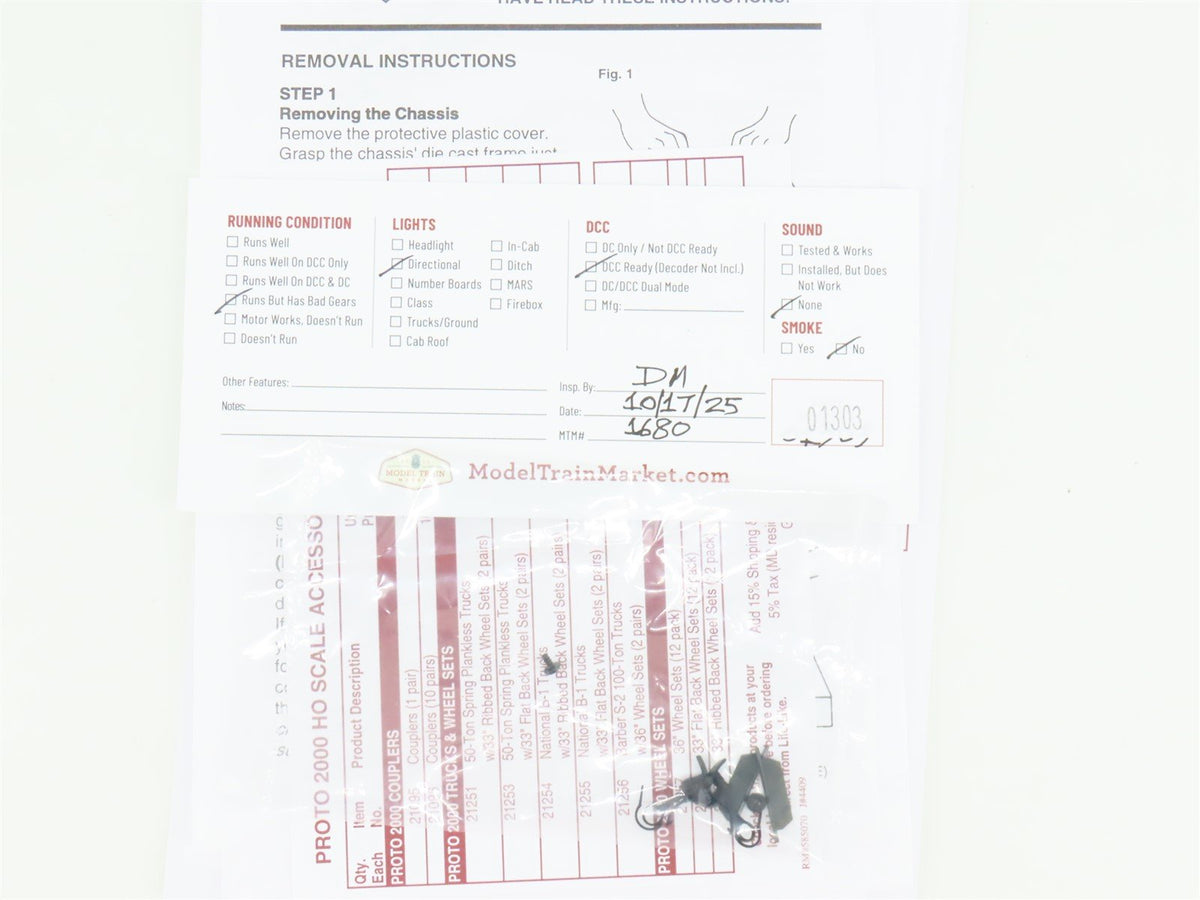 HO Scale Proto 2000 23223 PRR Pennsylvania GP30 Diesel Loco #2234 BAD GEARS