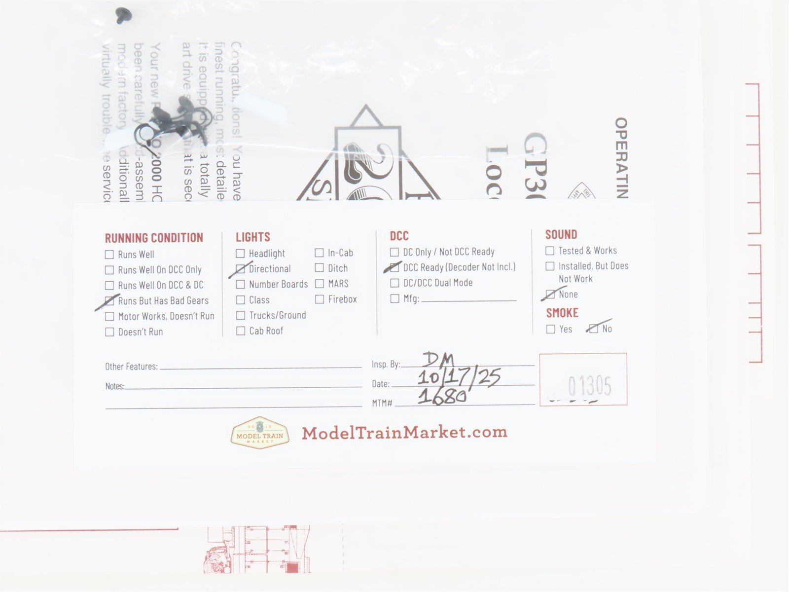 HO Scale Proto 2000 21522 EMD Demonstrator GP30 Diesel Loco #5639 BAD GEARS