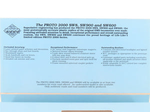 HO Scale Proto 2000 30093 PC Penn Central SW8/900/600 Diesel Loco #8638