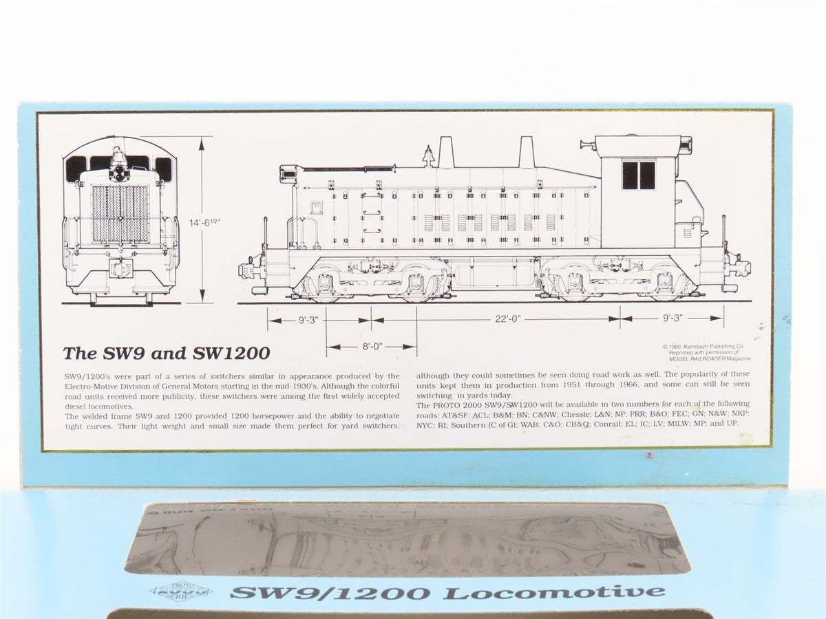 HO Scale Proto 2000 8904 PRR Pennsylvania SW9/1200 Diesel Loco #8529