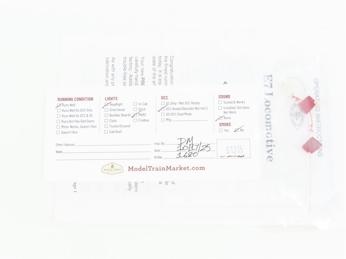 HO Scale Proto 2000 21069 RI Rock Island E7A Diesel Locomotive #635