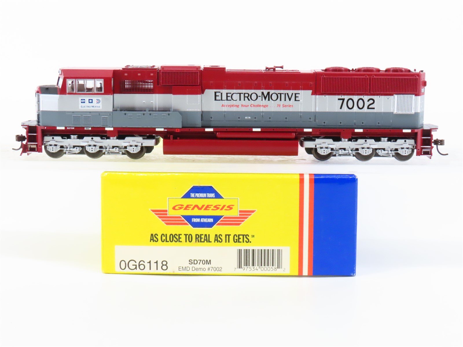 HO Scale Athearn Genesis 0G6118 EMD Demonstrator SD70M Diesel Locomotive #7002