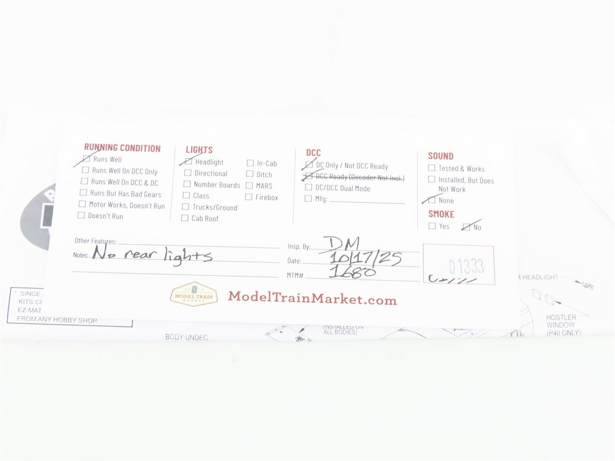 HO Scale Athearn RTR 9628 NMRA 2002 Convention AMD103(P42DC) Diesel Loco #2002