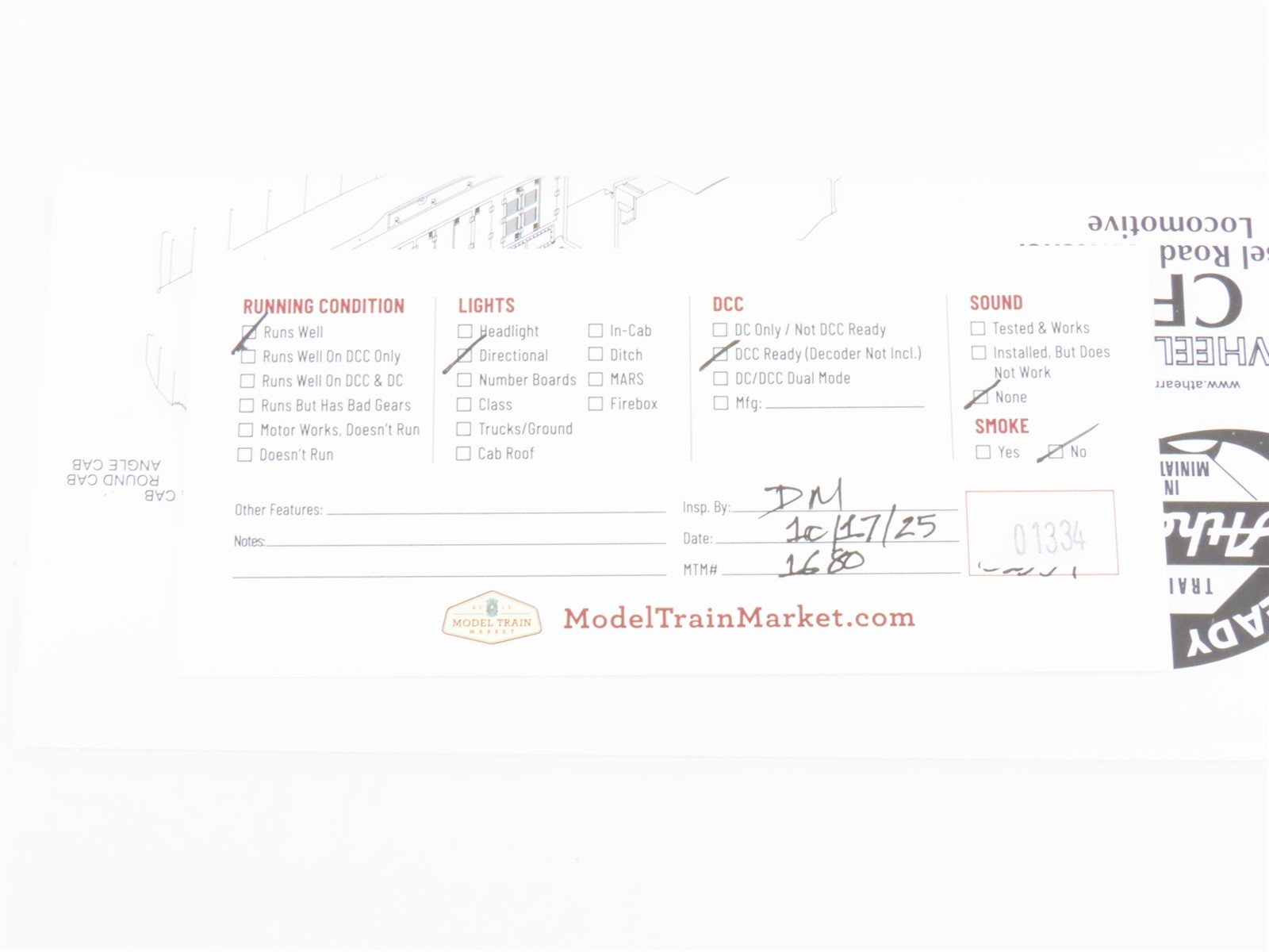 HO Scale Athearn RTR 91538 Amtrak CF7 Diesel Locomotive #586