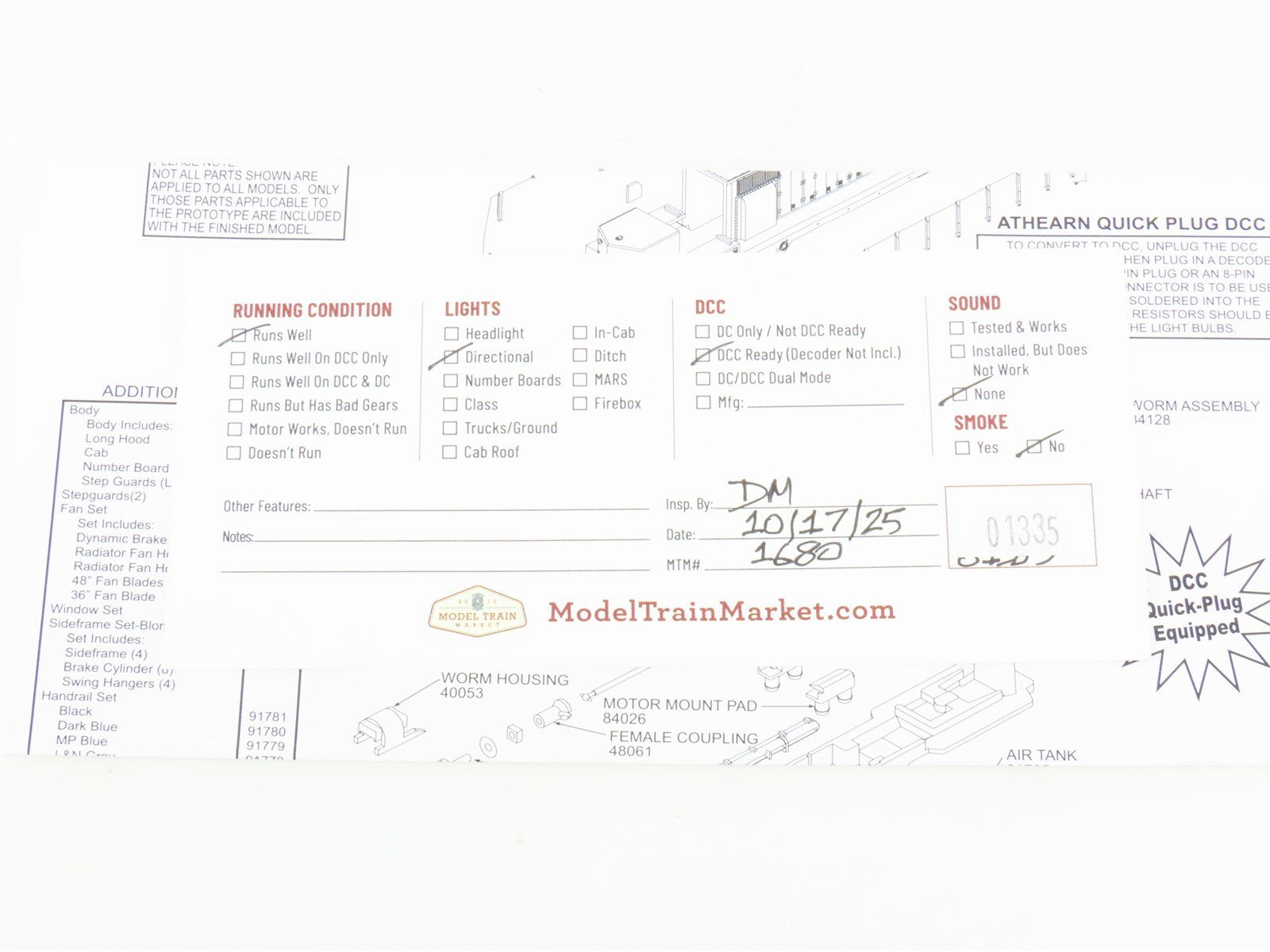 HO Scale Athearn RTR 94229 EMD demonstrator GP35 Diesel Locomotive #5654