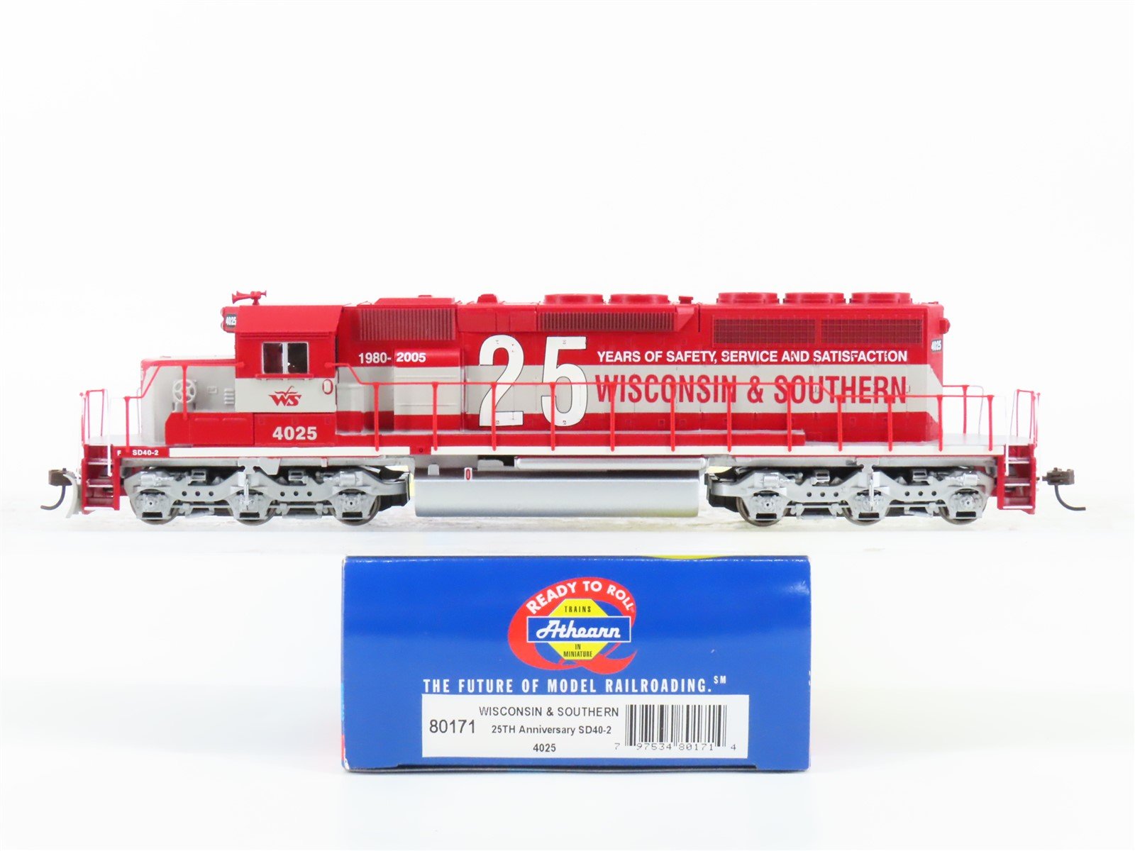 HO Athearn 80171 WSOR Wisconsin Southern 25th Anniversary SD40-2 Diesel #4025