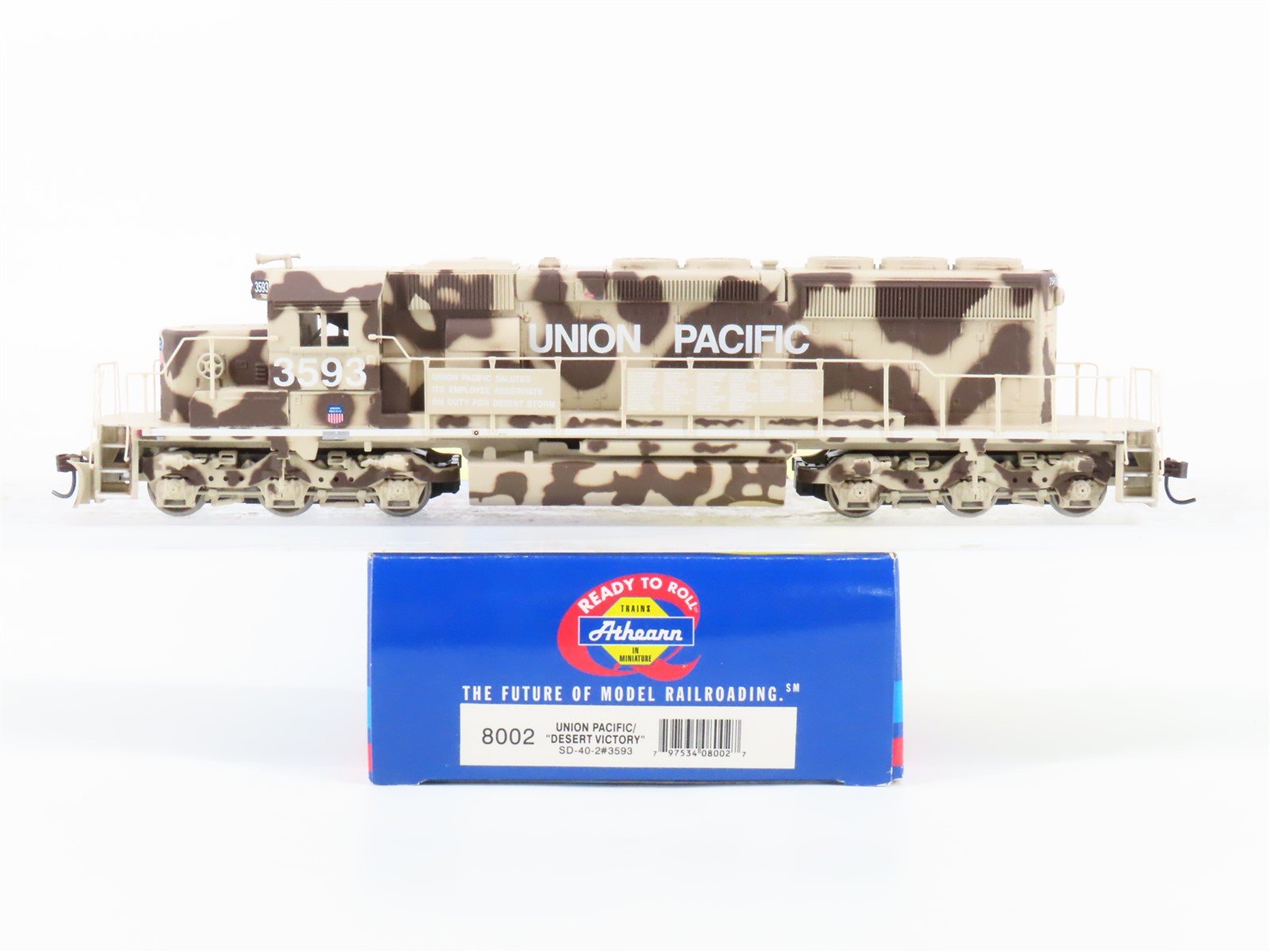 HO Scale Athearn RTR 8002 UP Union Pacific Desert Victory SD40-2 Diesel #3593
