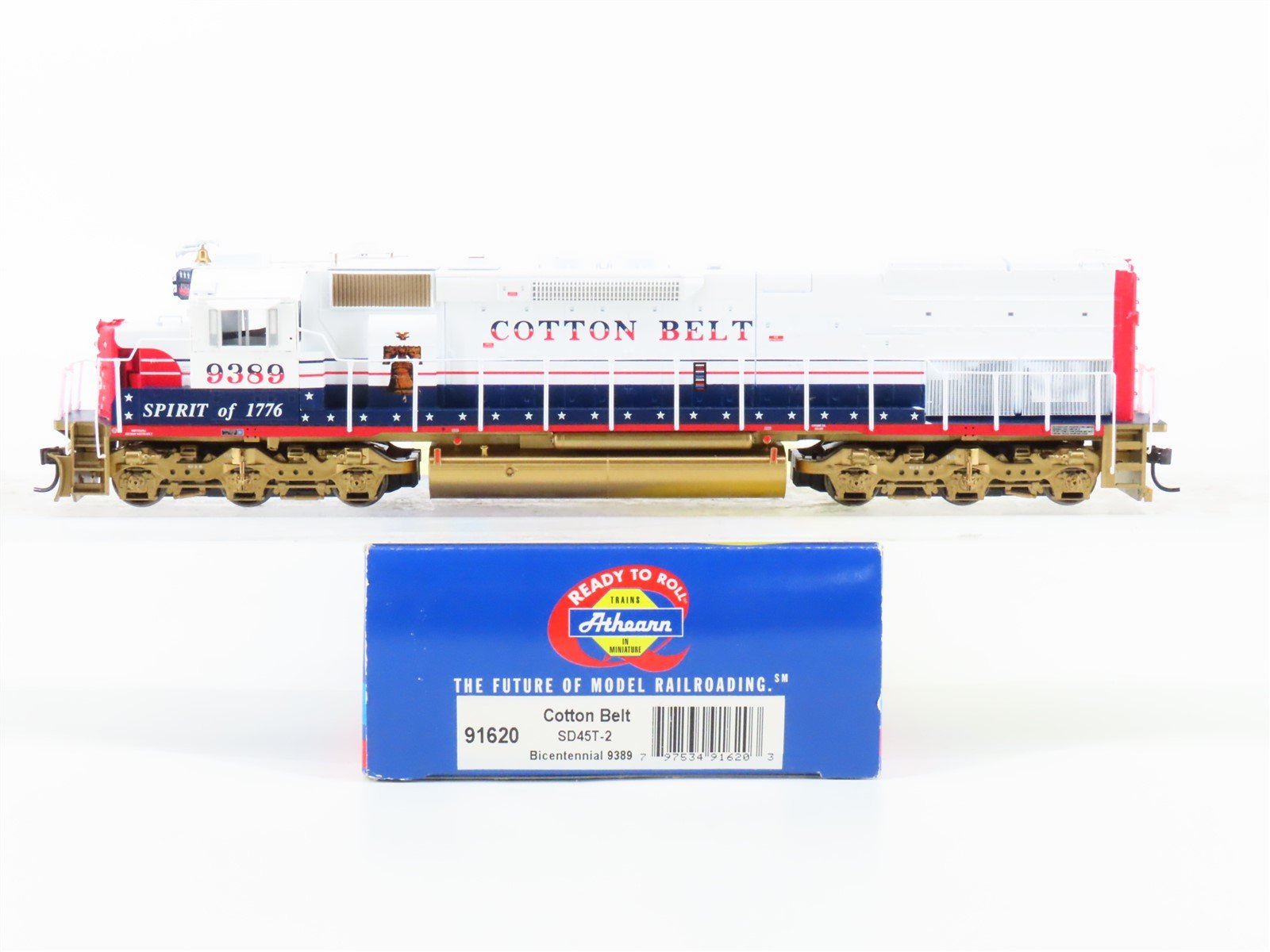 HO Scale Athearn RTR 91620 SSW Cotton Belt Bicentennial SD45T-2 Diesel #9389