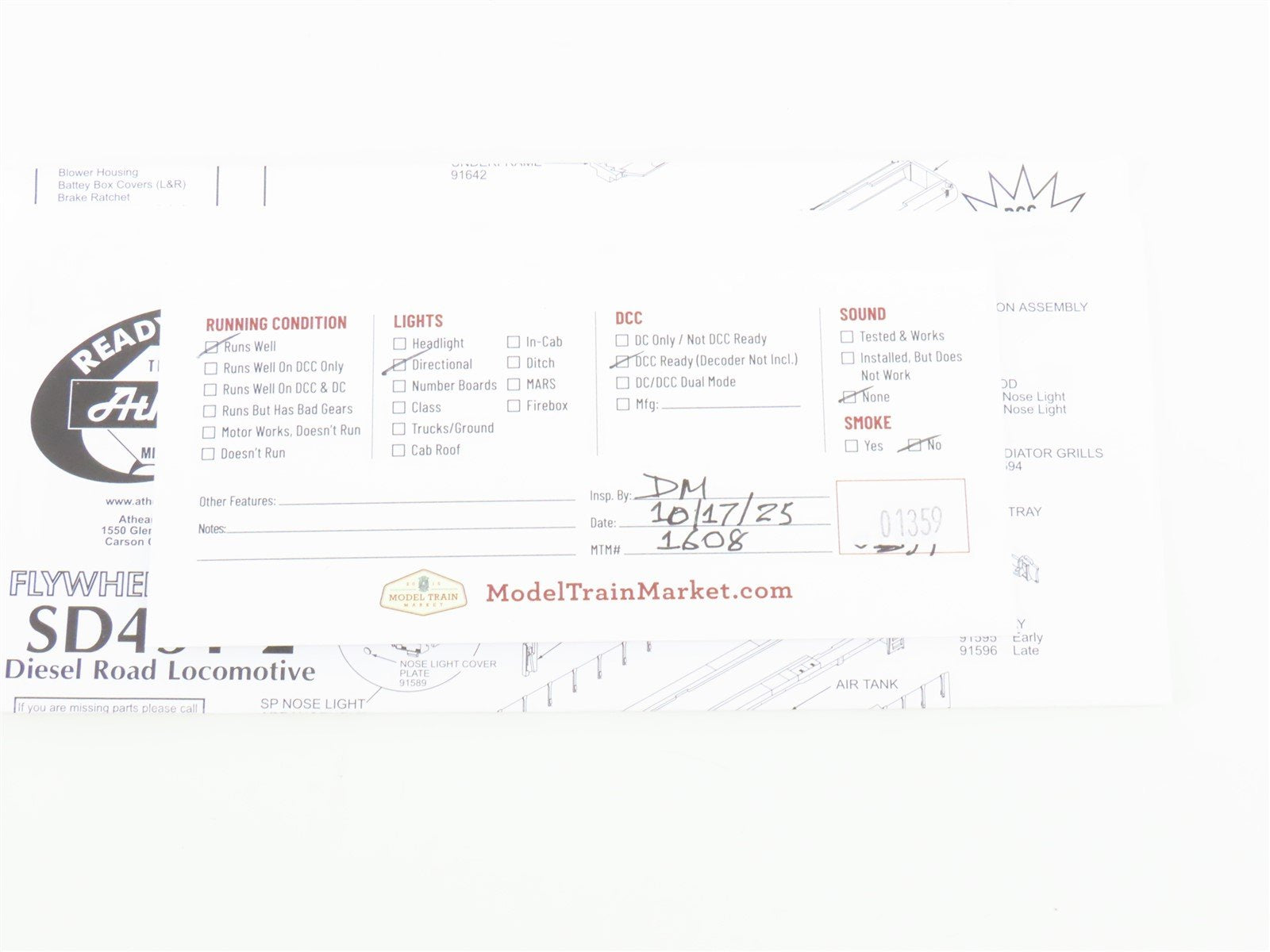 HO Athearn RTR 91629 SP Southern Pacific Speed Lettering SD45T-2 Diesel #9330