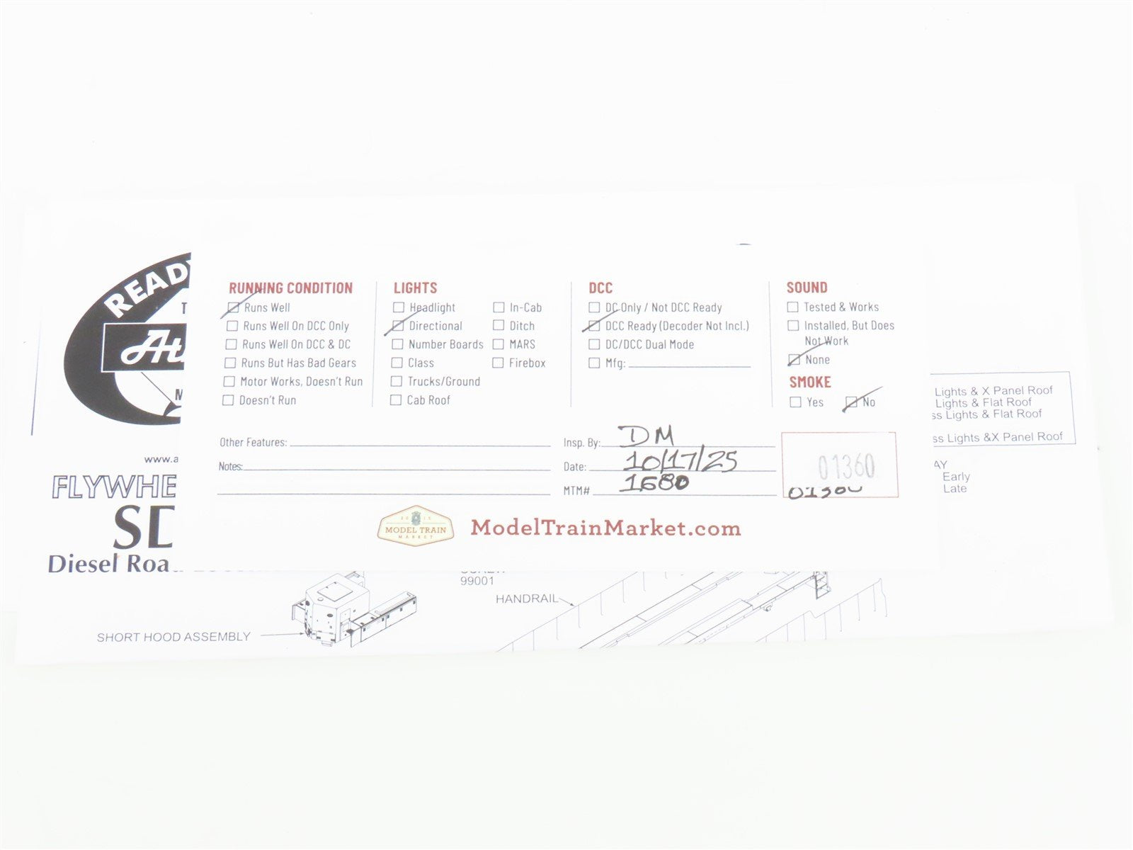 HO Scale Athearn RTR 8075 KCS NAFTA Railway SD50 Diesel Locomotive #2000