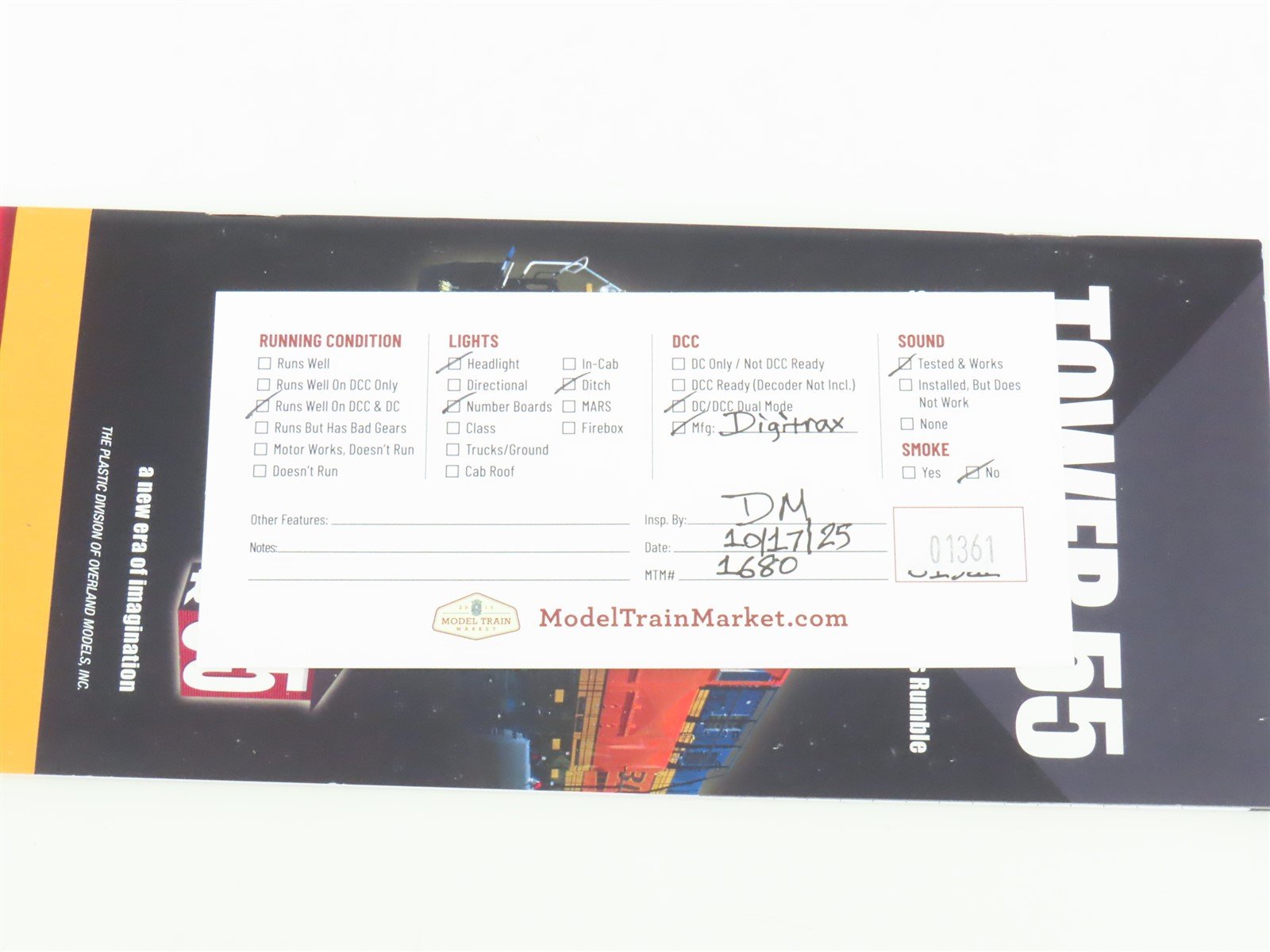 HO Scale Tower 55 EA-6001-2 NP Northern Pacific ES44AC Diesel #4404 wDCC & Sound