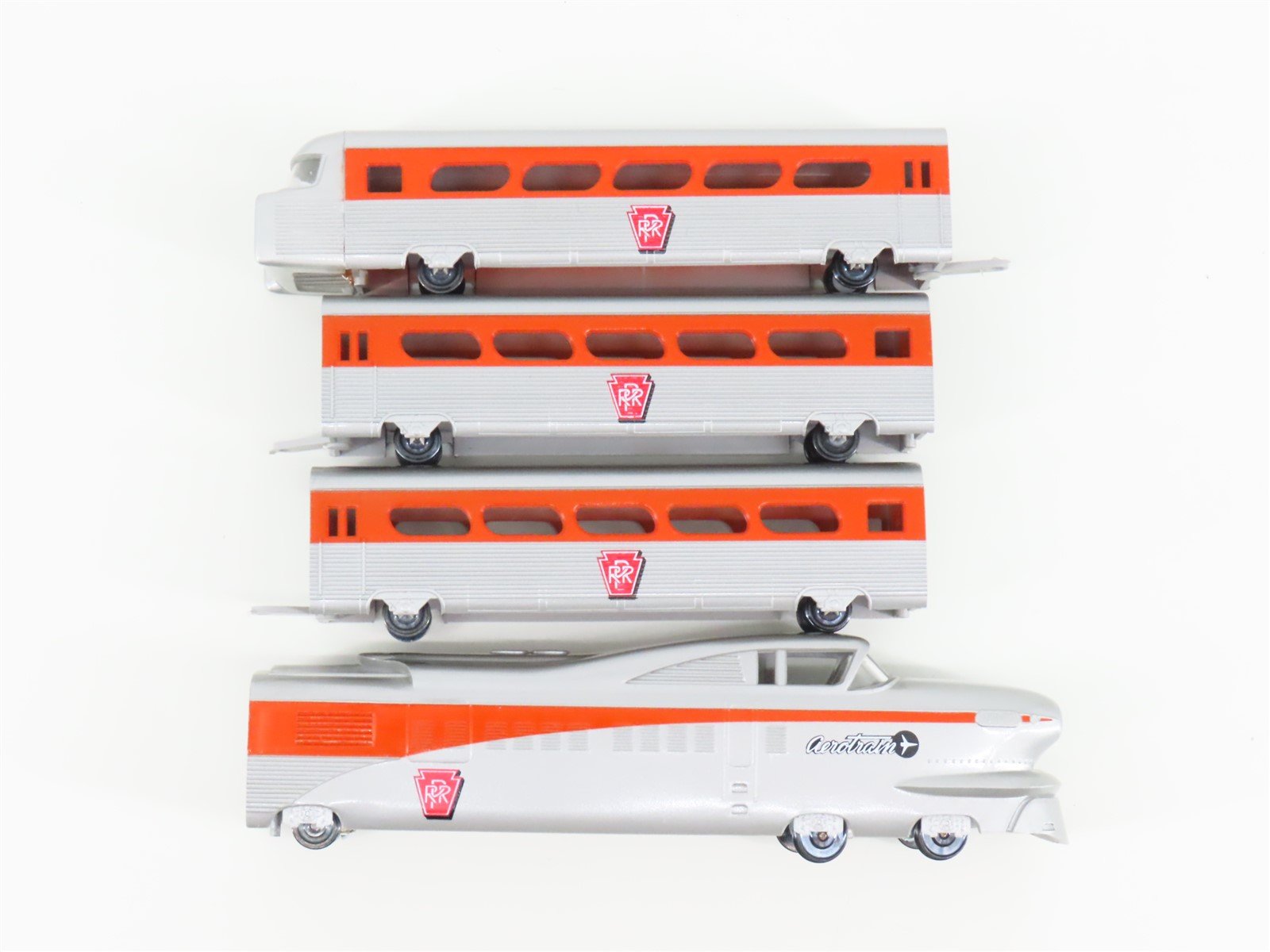 HO Scale Bowser 3-301 PRR Pennsylvania Aero Passenger Train Set UNPOWERED
