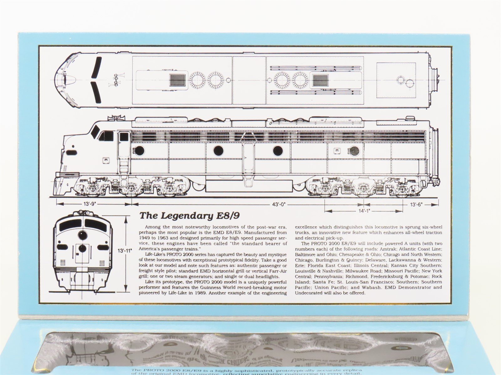 HO Scale Proto 2000 21007 PRR Pennsylvania EMD E8/9A Diesel Locomotive #5713