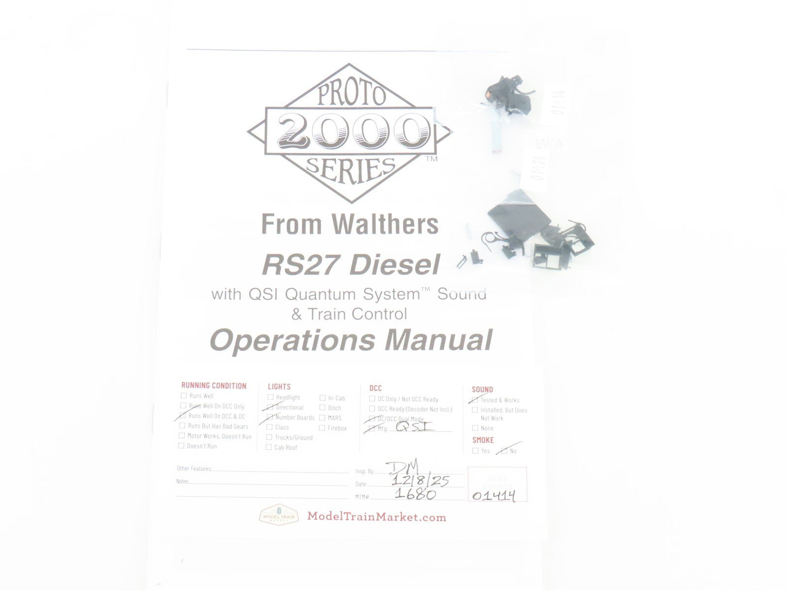 HO Proto 2000 920-31346 PRR Pennsylvania ALCO RS27 Diesel #2410 w/ DCC & Sound