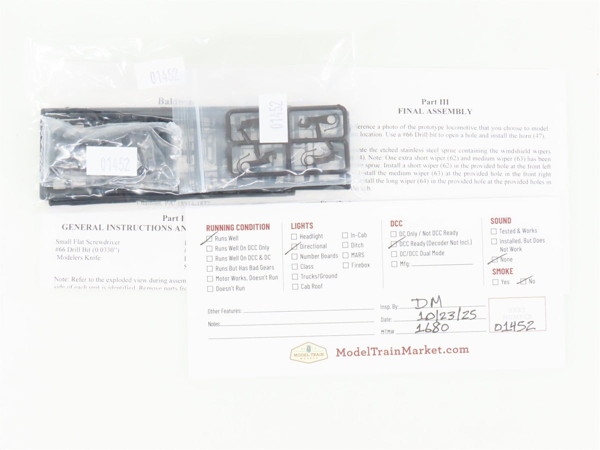 HO Scale Stewart 4702 Undecorated Baldwin VO-1000 Diesel - DCC Ready