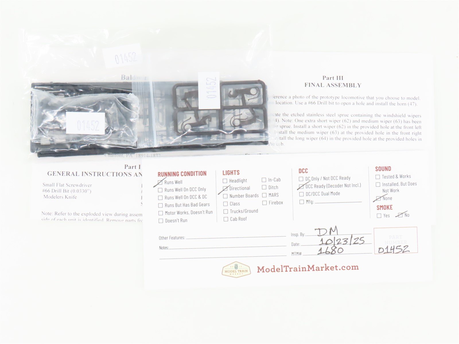 HO Scale Stewart 4702 Undecorated Baldwin VO-1000 Diesel - DCC Ready