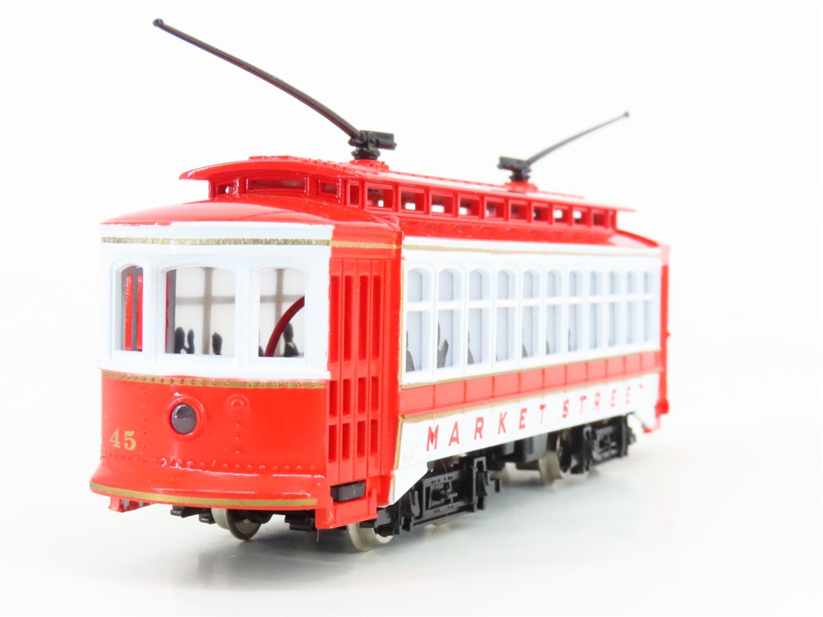 HO Scale Bachmann 1310 Market Street Brill Electric Trolley Car #45