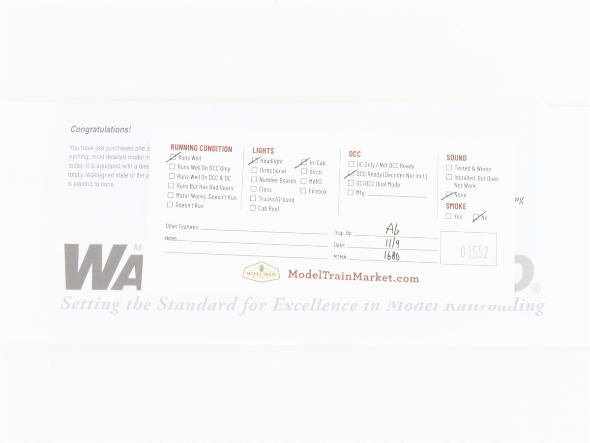 HO Walters Proto 920-13843 Amtrak/PC Metroliner 85&#39; Budd Coach Electric Loco