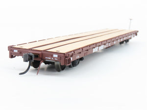 HO Scale InterMountain 46409-15 BNSF Railway 60' Wood Deck Flat Car #585029