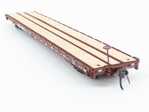 HO Scale InterMountain 46409-15 BNSF Railway 60' Wood Deck Flat Car #585029
