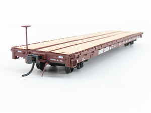 HO Scale InterMountain 46409-15 BNSF Railway 60' Wood Deck Flat Car #585029