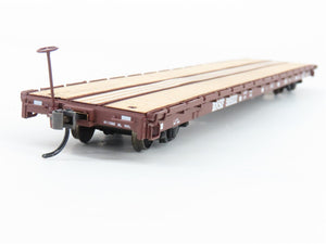 HO Scale InterMountain 46409-16 BNSF Railway 60' Wood Deck Flat Car #585032