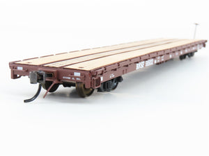 HO Scale InterMountain 46409-16 BNSF Railway 60' Wood Deck Flat Car #585032