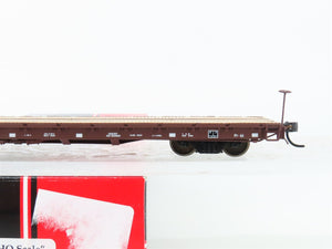 HO Scale InterMountain 46409-14 BNSF Railway 60' Wood Deck Flat Car #585015