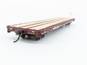 HO Scale InterMountain 46409-14 BNSF Railway 60' Wood Deck Flat Car #585015