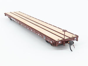 HO Scale InterMountain 46409-14 BNSF Railway 60' Wood Deck Flat Car #585015