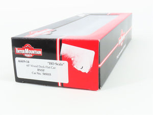 HO Scale InterMountain 46409-14 BNSF Railway 60' Wood Deck Flat Car #585015