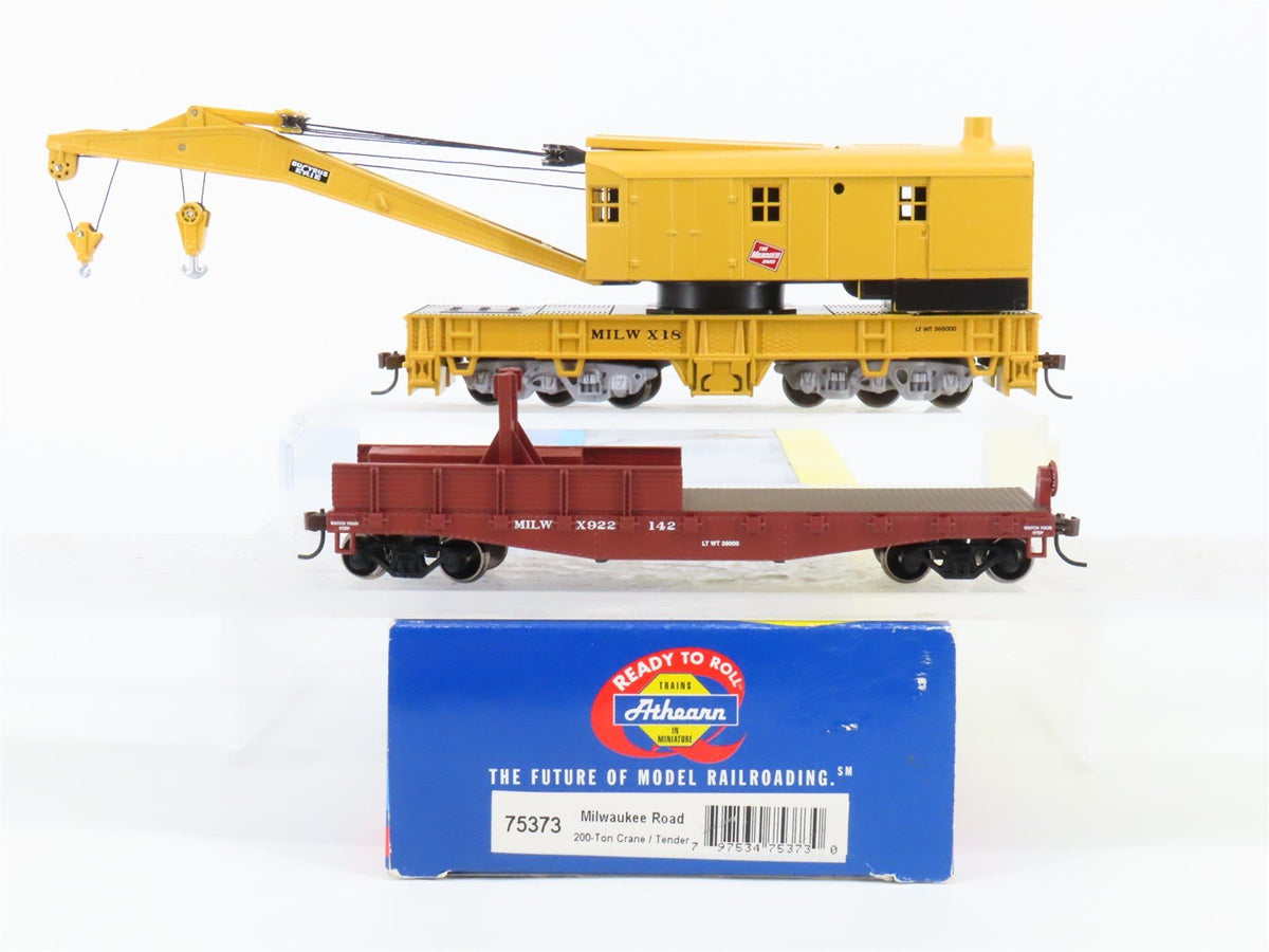 HO Scale Athearn 75373 MILW Milwaukee Road 200-Ton Crane/Tender