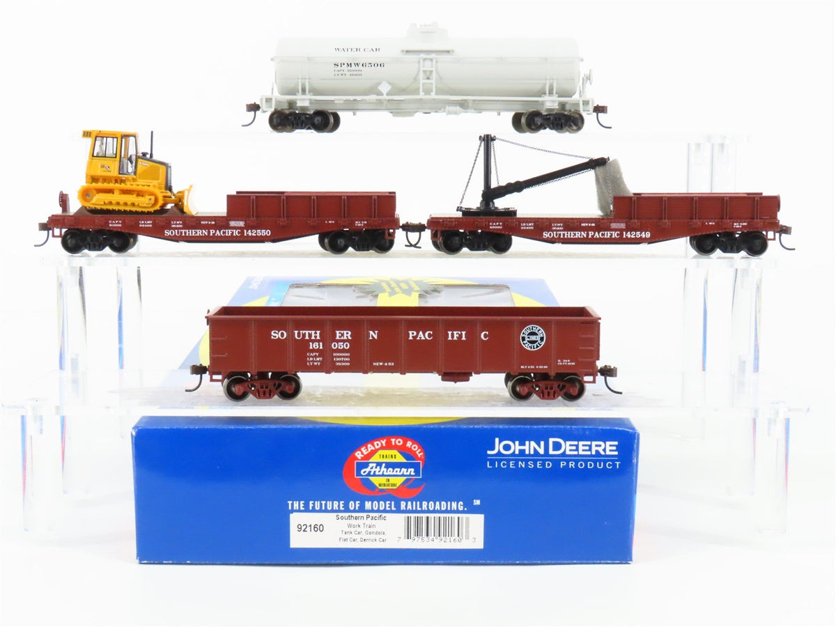 HO Scale Athearn 92160 SP Southern Pacific 4-Car Work Train w/ John Deere Load